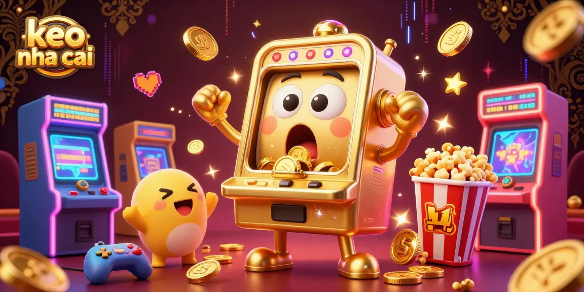 Engage with keo nha cai as animated slot machines celebrate a jackpot amidst a vibrant casino scene.